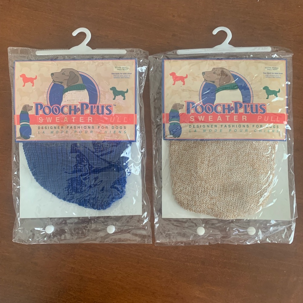 Pooch Plus Dog Sweaters, 2 Pack, Size Extra Small Item #215